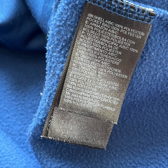 Mens The North Face Blue & White 1/2 Zip Fleece Jacket Size Small - Picture 6 of 6